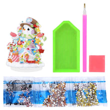 Load image into Gallery viewer, 5D DIY Diamond Art Table Decor Guardian Snowman Christmas Decor Embrace Snowman
