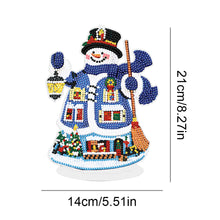 Load image into Gallery viewer, 5D DIY Diamond Art Table Decor Guardian Snowman Christmas Decor Embrace Snowman
