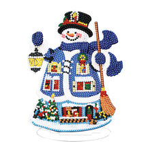 Load image into Gallery viewer, 5D DIY Diamond Art Table Decor Guardian Snowman Christmas Decor Embrace Snowman
