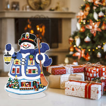 Load image into Gallery viewer, 5D DIY Diamond Art Table Decor Guardian Snowman Christmas Decor Embrace Snowman
