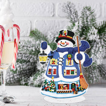 Load image into Gallery viewer, 5D DIY Diamond Art Table Decor Guardian Snowman Christmas Decor Embrace Snowman
