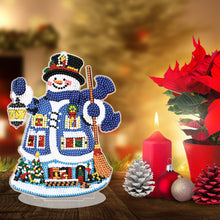 Load image into Gallery viewer, 5D DIY Diamond Art Table Decor Guardian Snowman Christmas Decor Embrace Snowman
