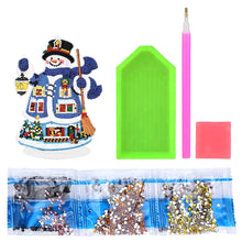 Load image into Gallery viewer, 5D DIY Diamond Art Table Decor Guardian Snowman Christmas Decor Embrace Snowman
