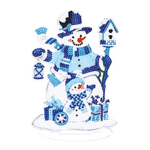 Load image into Gallery viewer, 5D DIY Diamond Art Table Decor Guardian Snowman Christmas Decor Embrace Snowman
