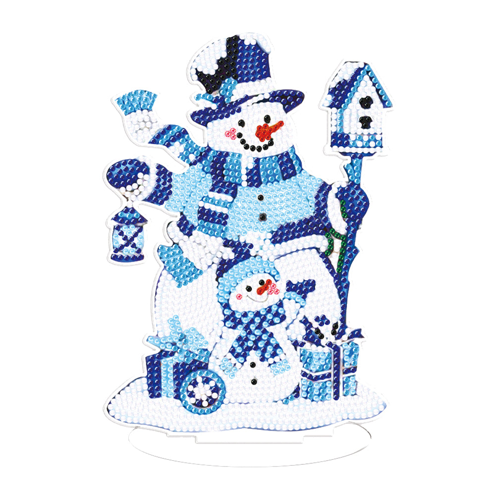 5D DIY Diamond Art Table Decor Guardian Snowman Christmas Decor Embrace Snowman