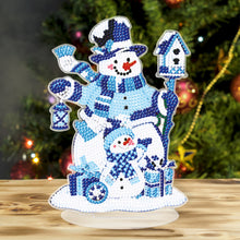 Load image into Gallery viewer, 5D DIY Diamond Art Table Decor Guardian Snowman Christmas Decor Embrace Snowman
