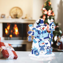 Load image into Gallery viewer, 5D DIY Diamond Art Table Decor Guardian Snowman Christmas Decor Embrace Snowman

