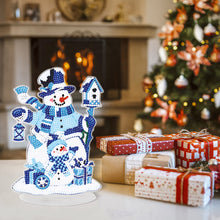 Load image into Gallery viewer, 5D DIY Diamond Art Table Decor Guardian Snowman Christmas Decor Embrace Snowman
