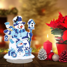 Load image into Gallery viewer, 5D DIY Diamond Art Table Decor Guardian Snowman Christmas Decor Embrace Snowman
