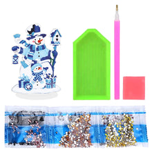 Load image into Gallery viewer, 5D DIY Diamond Art Table Decor Guardian Snowman Christmas Decor Embrace Snowman
