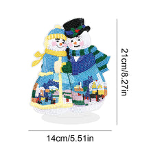 Load image into Gallery viewer, 5D DIY Diamond Art Table Decor Guardian Snowman Christmas Decor Embrace Snowman
