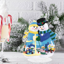 Load image into Gallery viewer, 5D DIY Diamond Art Table Decor Guardian Snowman Christmas Decor Embrace Snowman
