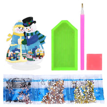 Load image into Gallery viewer, 5D DIY Diamond Art Table Decor Guardian Snowman Christmas Decor Embrace Snowman
