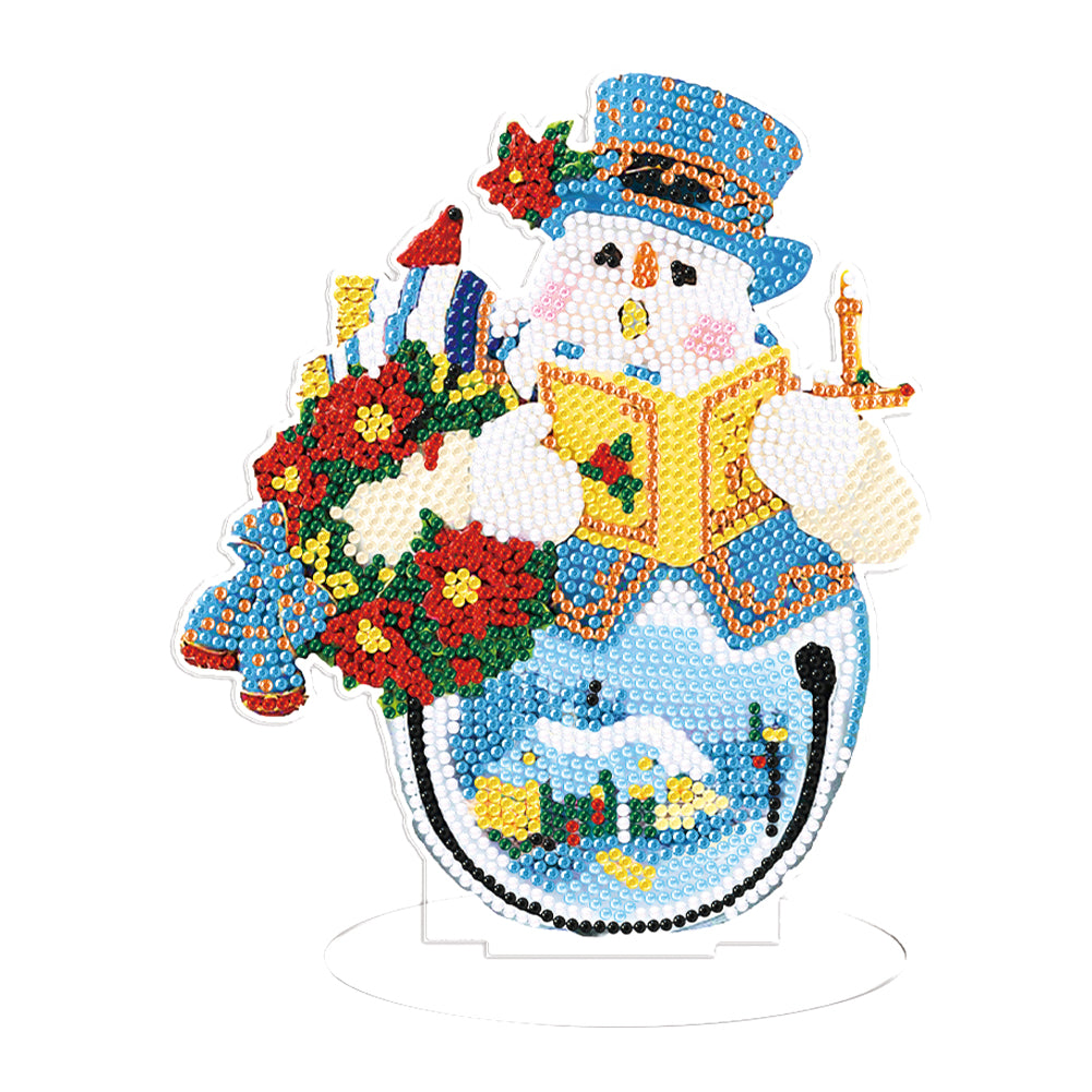 5D DIY Diamond Art Table Decor Guardian Snowman Christmas Decor Embrace Snowman