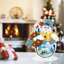 Load image into Gallery viewer, 5D DIY Diamond Art Table Decor Guardian Snowman Christmas Decor Embrace Snowman
