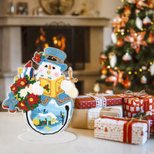 Load image into Gallery viewer, 5D DIY Diamond Art Table Decor Guardian Snowman Christmas Decor Embrace Snowman
