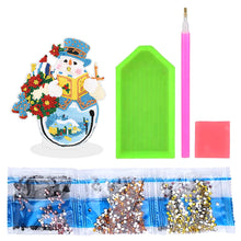Load image into Gallery viewer, 5D DIY Diamond Art Table Decor Guardian Snowman Christmas Decor Embrace Snowman
