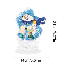 Load image into Gallery viewer, 5D DIY Diamond Art Table Decor Guardian Snowman Christmas Decor Embrace Snowman

