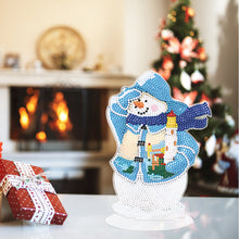 Load image into Gallery viewer, 5D DIY Diamond Art Table Decor Guardian Snowman Christmas Decor Embrace Snowman

