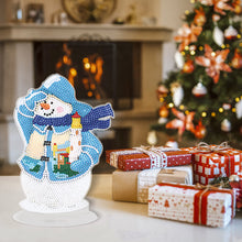 Load image into Gallery viewer, 5D DIY Diamond Art Table Decor Guardian Snowman Christmas Decor Embrace Snowman
