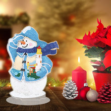 Load image into Gallery viewer, 5D DIY Diamond Art Table Decor Guardian Snowman Christmas Decor Embrace Snowman
