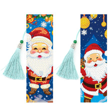Load image into Gallery viewer, 2PCS Christmas Diamond Drawing Bookmarks Special Shape Crystal Painting Bookmark
