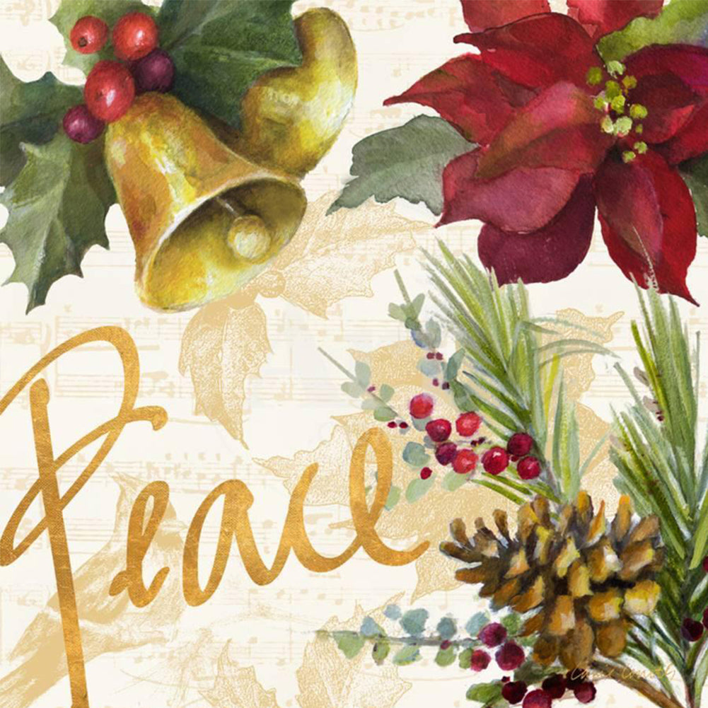 Diamond Painting - Full Round - Christmas Words¡¤Peace (40*40CM)