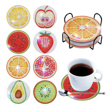 Load image into Gallery viewer, 6/8/10PCS Special Shape Diamond Painting Art Coaster Kit with Holder Cartoon Cat
