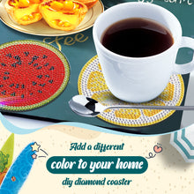 Load image into Gallery viewer, 6/8/10PCS Special Shape Diamond Painting Art Coaster Kit with Holder Cartoon Cat
