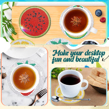 Load image into Gallery viewer, 6/8/10PCS Special Shape Diamond Painting Art Coaster Kit with Holder Cartoon Cat
