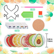 Load image into Gallery viewer, 6/8/10PCS Special Shape Diamond Painting Art Coaster Kit with Holder Cartoon Cat

