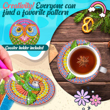 Load image into Gallery viewer, 6/8/10PCS Special Shape Diamond Painting Art Coaster Kit with Holder Cartoon Cat
