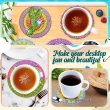 Load image into Gallery viewer, 6/8/10PCS Special Shape Diamond Painting Art Coaster Kit with Holder Cartoon Cat
