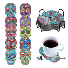Load image into Gallery viewer, 6/8/10PCS Special Shape Diamond Painting Art Coaster Kit with Holder Cartoon Cat
