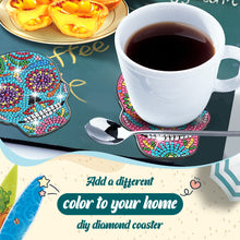 Load image into Gallery viewer, 6/8/10PCS Special Shape Diamond Painting Art Coaster Kit with Holder Cartoon Cat
