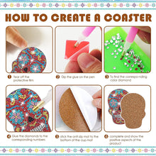 Load image into Gallery viewer, 6/8/10PCS Special Shape Diamond Painting Art Coaster Kit with Holder Cartoon Cat
