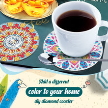 Load image into Gallery viewer, 6/8/10PCS Special Shape Diamond Painting Art Coaster Kit with Holder Cartoon Cat
