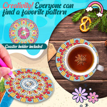 Load image into Gallery viewer, 6/8/10PCS Special Shape Diamond Painting Art Coaster Kit with Holder Cartoon Cat
