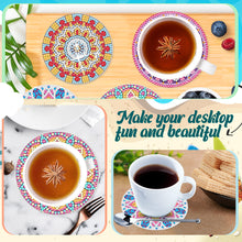 Load image into Gallery viewer, 6/8/10PCS Special Shape Diamond Painting Art Coaster Kit with Holder Cartoon Cat
