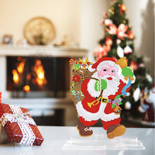 Load image into Gallery viewer, 5D DIY Round Diamond Painting Desktop Decor Santa Christmas Decor (#3)
