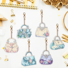 Load image into Gallery viewer, 6PCS Diamond Painting Keychains Special Shape Double Sided Diamond Art Ornaments
