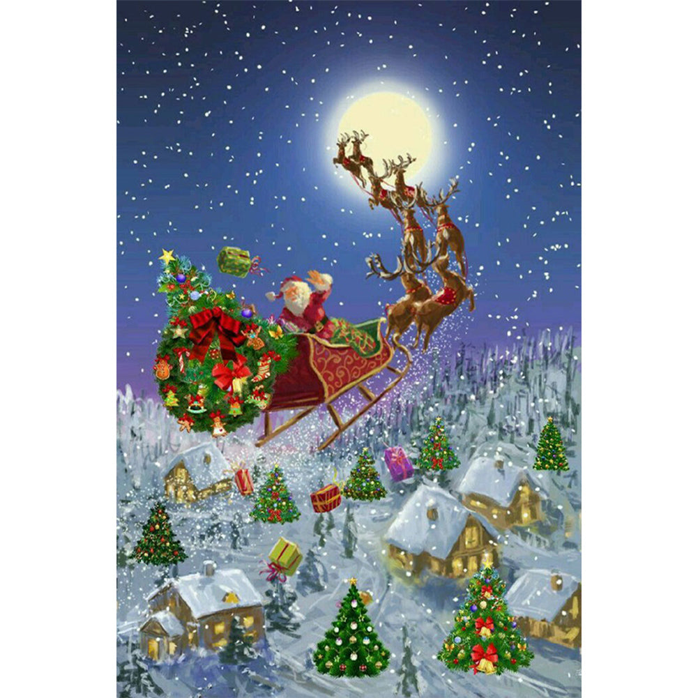 Diamond Painting - Full Round - Santa sleigh (40*60CM)