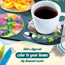 Load image into Gallery viewer, Wooden Diamond Painting Art Coaster Kit with Holder (8PCS Flower)
