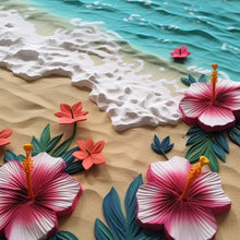 Load image into Gallery viewer, Diamond Painting - Full Round - clean beach flowers (40*40CM)
