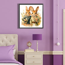 Load image into Gallery viewer, Diamond Painting - Full Round - two rabbits (40*40CM)
