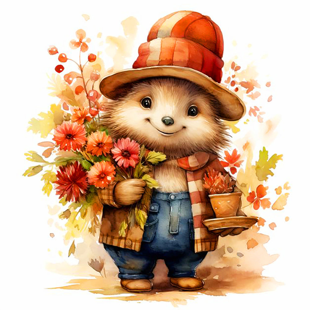Diamond Painting - Full Round - hedgehog (40*40CM)