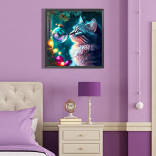 Load image into Gallery viewer, Diamond Painting - Full Round - Christmas crystal cat (40*40CM)

