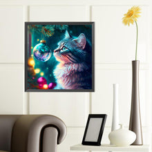 Load image into Gallery viewer, Diamond Painting - Full Round - Christmas crystal cat (40*40CM)
