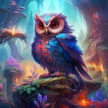 Load image into Gallery viewer, Diamond Painting - Full Round - owl in area map (40*40CM)
