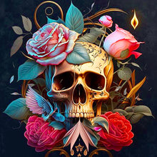 Load image into Gallery viewer, Diamond Painting - Full Round - rose skull girl (40*40CM)
